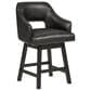 Ashley Tallenger 25" Swivel Counter Stool with Black Cushion in Dark Brown, , large