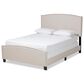 Baxton Studio Morgan King Bed with Beige Upholstered in Black, , large