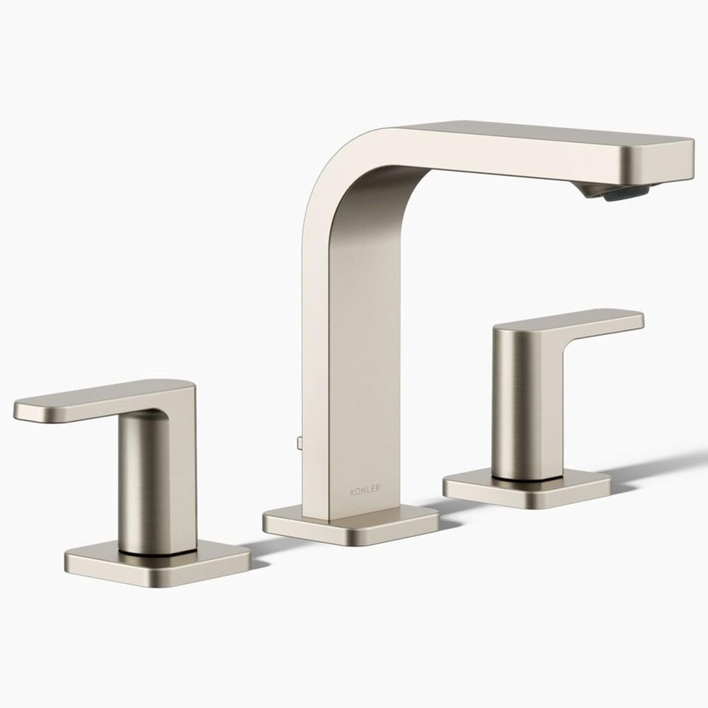 Kohler Parallel Widespread Bathroom Sink Faucet in Vibrant Brushed Nickel, , large