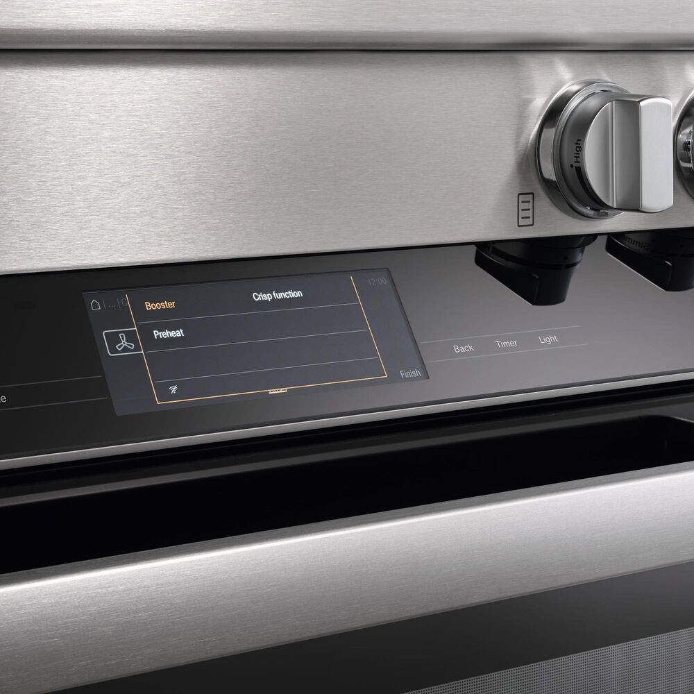 Miele 48" Freestanding Natural Gas Dual Fuel Range with Broil-Griddle Cover in Stainless Steel and Black, , large