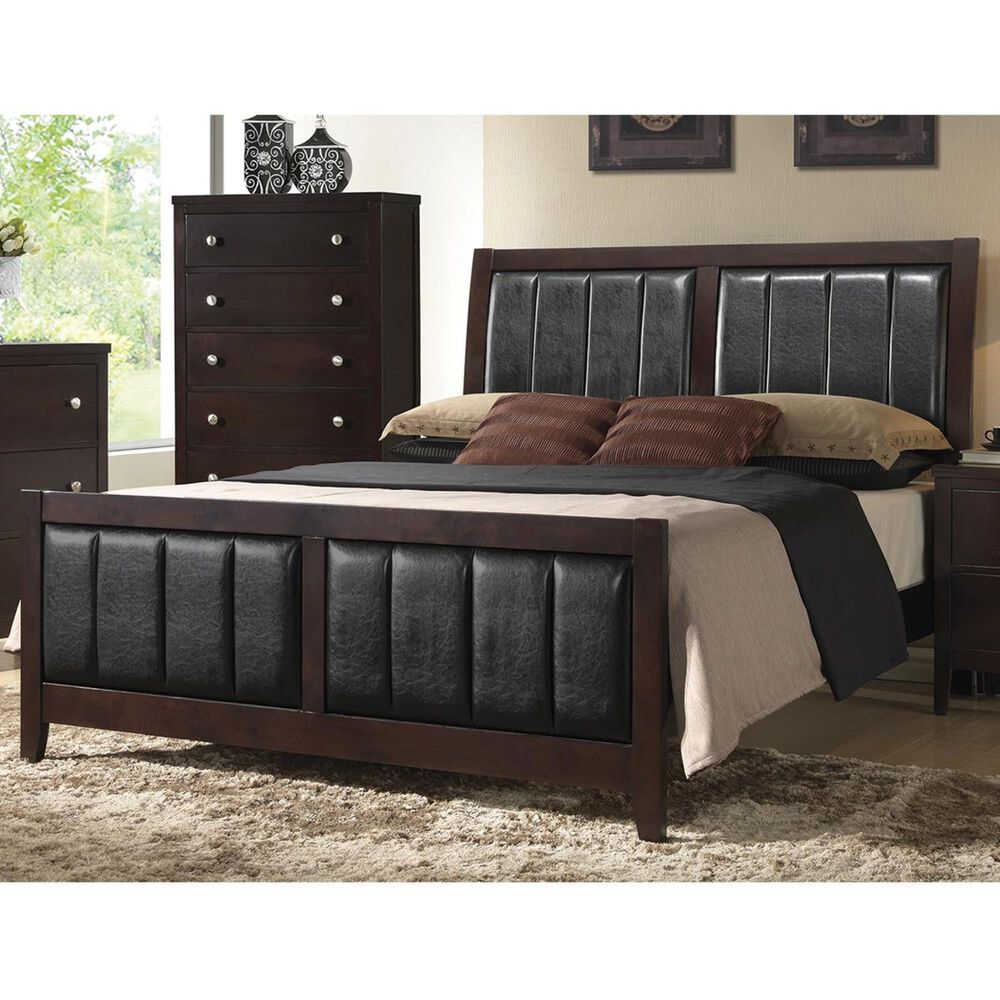 Pacific Landing Carlton Upholstered Queen Bed in Cappuccino, , large