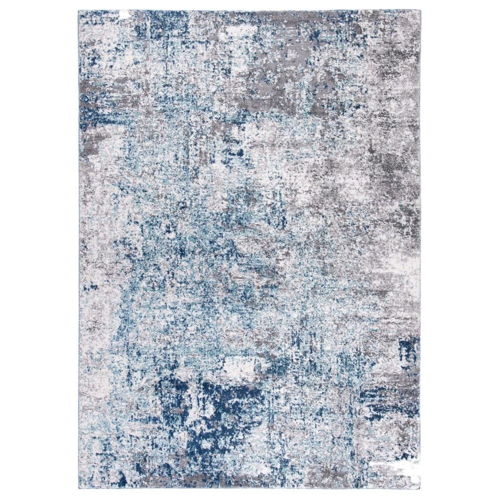 Safavieh Aston ASN705M 8" x 10" Light Blue and Gray Area Rug, , large