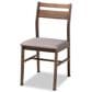 Baxton Studio Lovy 5-Piece Square Dining Set with Gray Fabric in Dark Walnut, , large