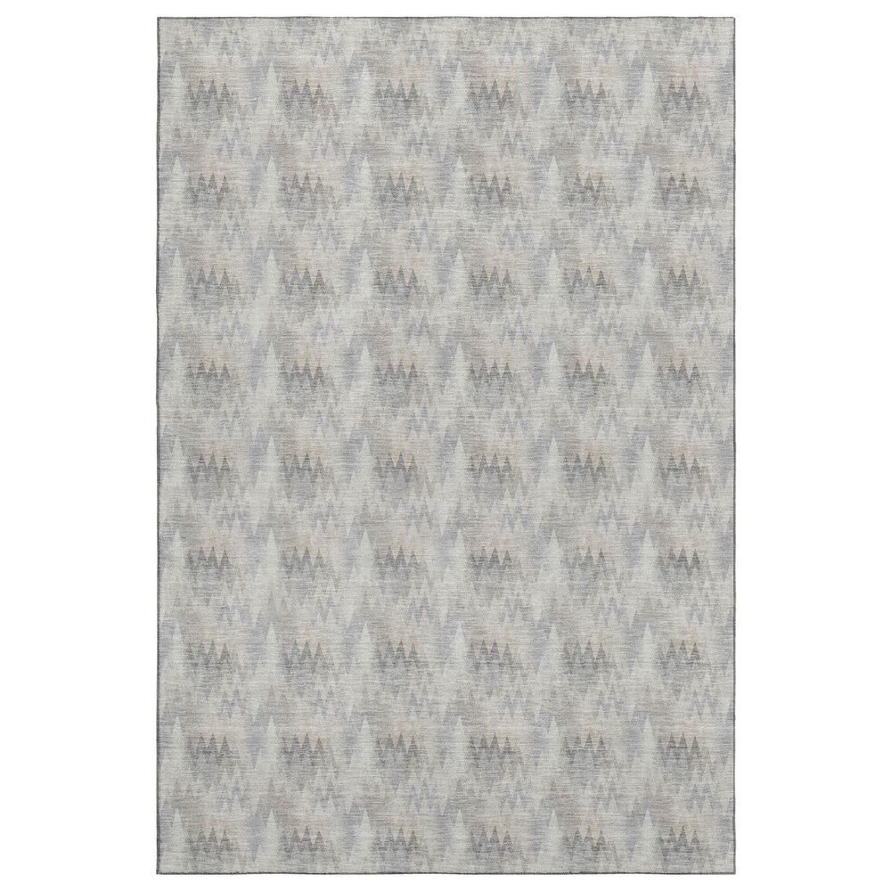Dalyn Rug Company Soft Essentials Chevron Silver 3" x 5" Area Rug, , large