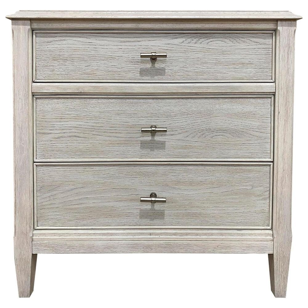 Riverside Furniture Carmella 3-Drawer Nightstand in Pebble Oak, , large