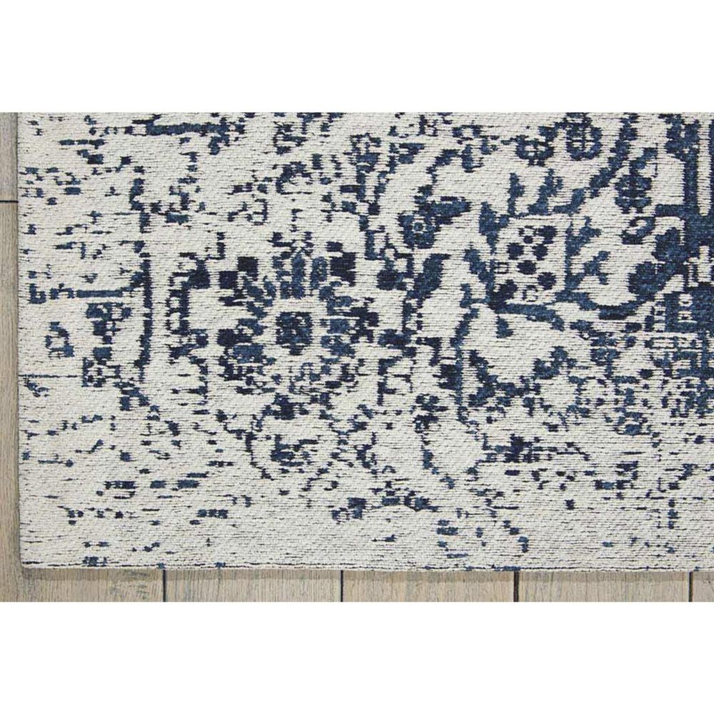 Nourison Damask DAS06 2&#39;3&quot; x 3&#39;9&quot; Ivory and Navy Area Rug, , large