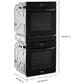 Whirlpool 24" Double Electric Wall Oven with Convection in Black, , large
