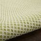 Nourison Courtyard Ivory and Green 5" Square Indoor/Outdoor Area Rug, , large