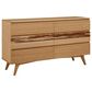 Natural Bamboo Furnishings 6 Drawer Double Dresser in Caramelized, , large