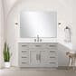 Lexora Home Abbey 48" Single Bathroom Vanity in White Oak with 2 cm White Cultured Marble Top and Rectangular Sink, , large