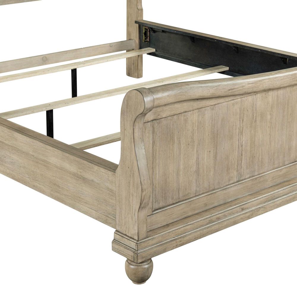 Belle Furnishings Rustic Traditions Queen Sleigh Bed in Saddle Tan, , large