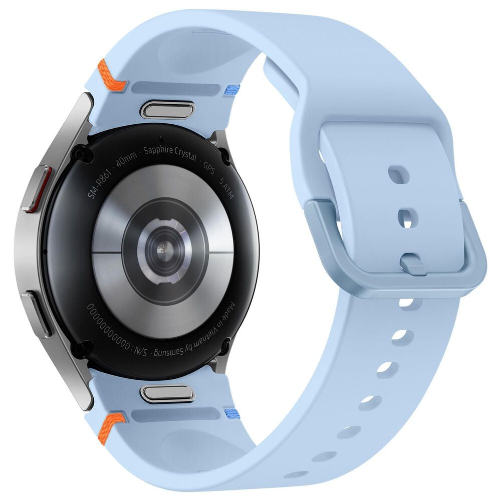 Samsung Galaxy Watch FE Smartwatch 40mm Silver Aluminum Case with Blue Band, , large