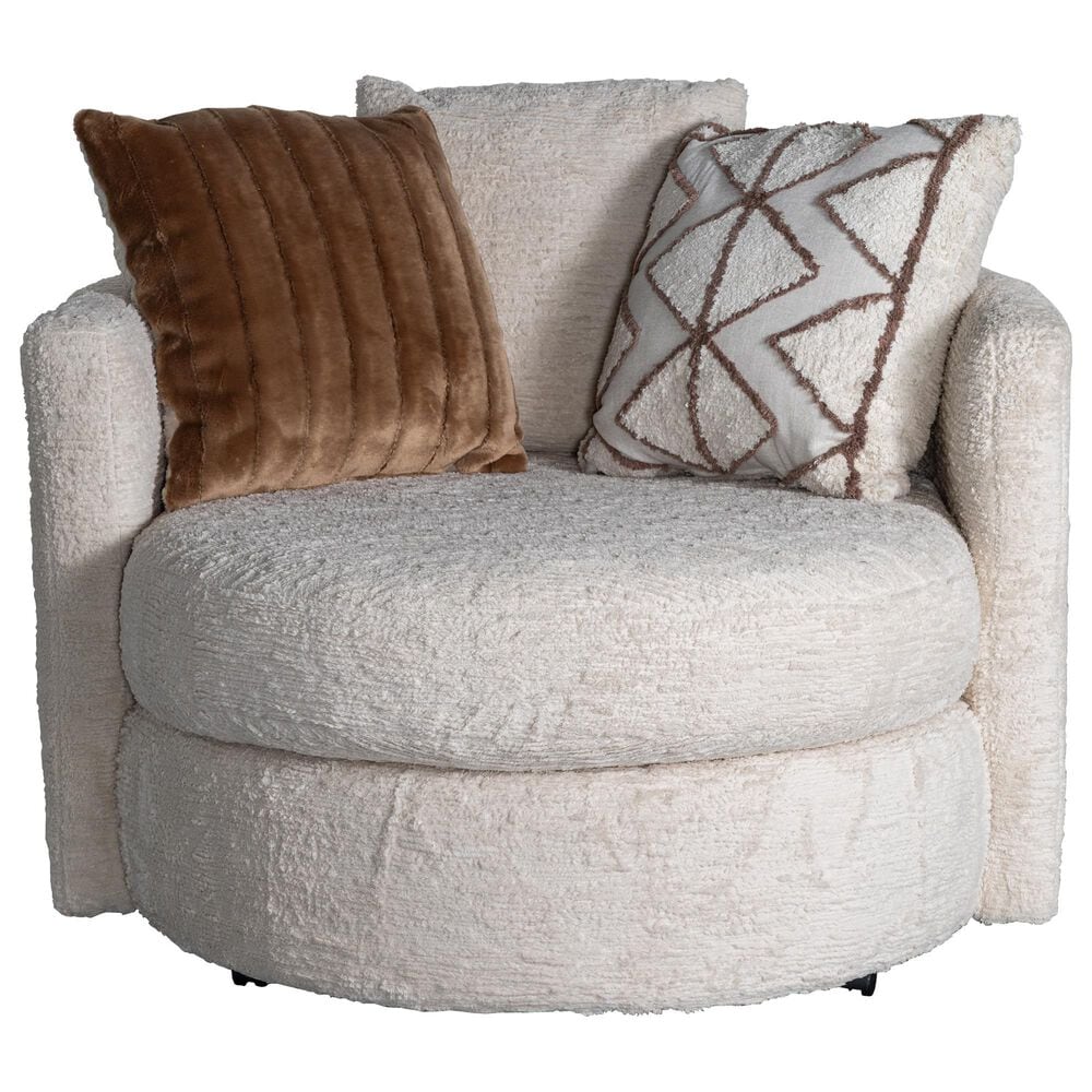 Albany Furniture Swivel Glider Chair in Haven Oatmeal, , large