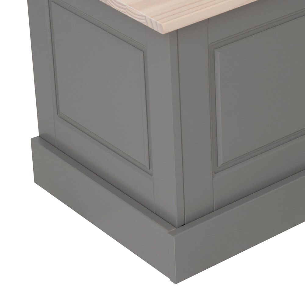 Linon Home Decor Tobin Backless Nook in Grey and Maple, , large