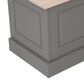 Linon Home Decor Tobin Backless Nook in Grey and Maple, , large