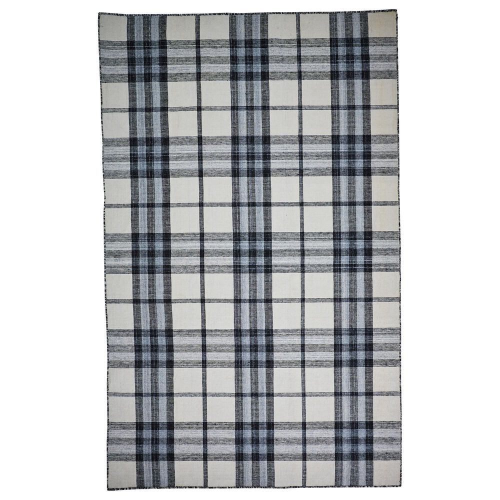 Feizy Rugs Crosby 0565F 5' x 8' Ivory and Charcoal Area Rug, , large