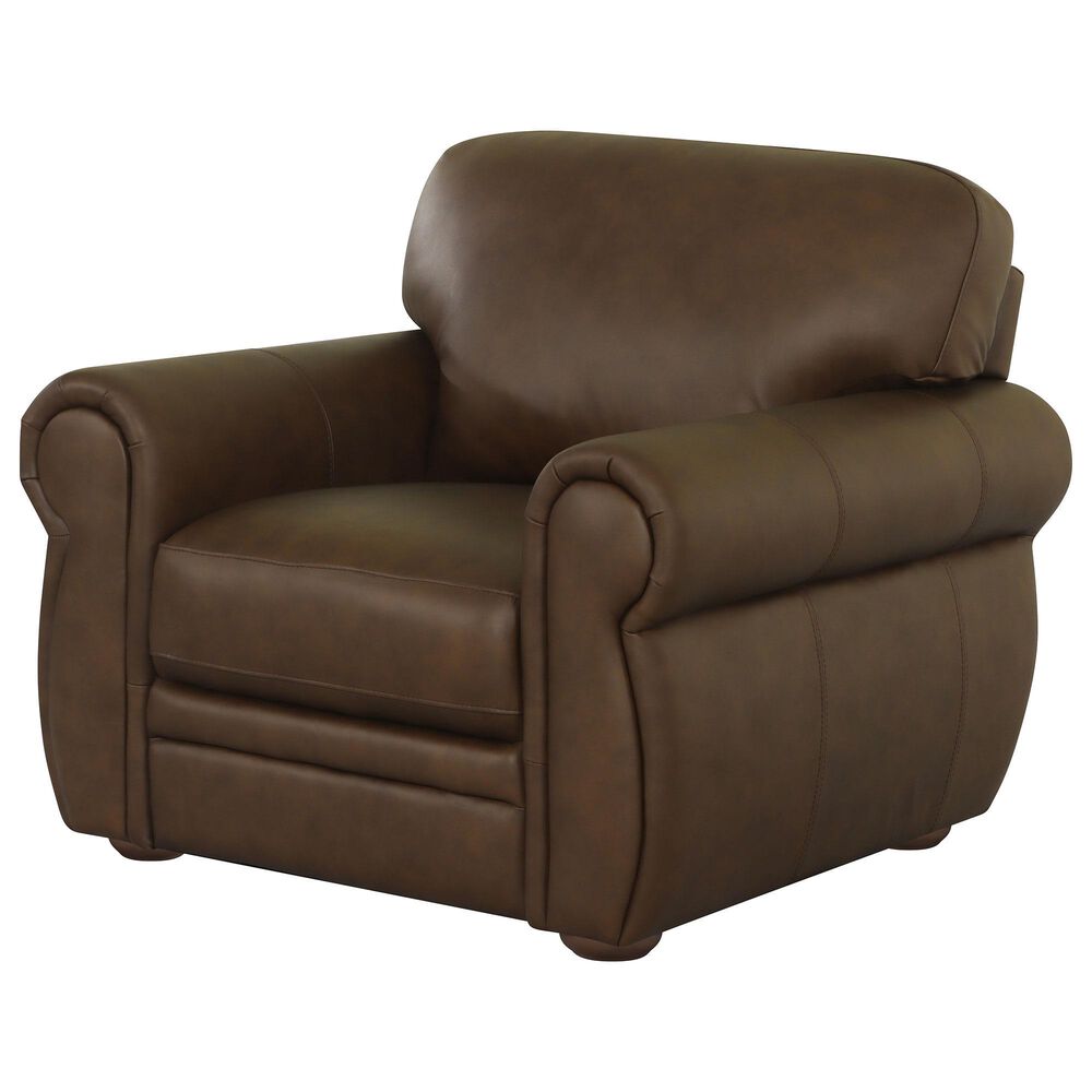 Chateau d"Ax Leather Accent Chair in Brown, , large