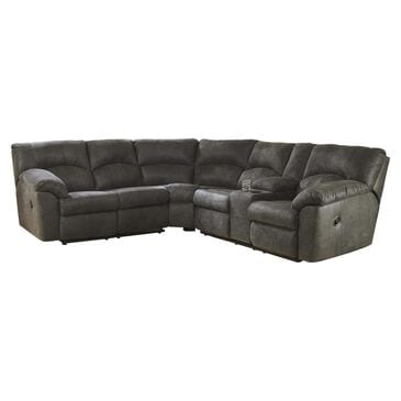 Ashley Tambo 2-Piece Manual Reclining Curved Sectional in Gray, , large