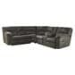 Ashley Tambo 2-Piece Manual Reclining Curved Sectional in Gray, , large