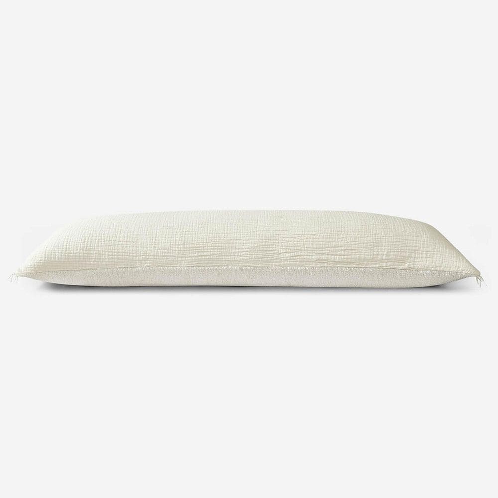 Sunday Citizen Snug Muslin 48&quot; x 14&quot; Lumbar Throw Pillow in Natural Beige, , large