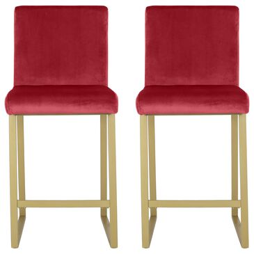 Noble House Toucanet Bar Stool in Brass (Set of 2), , large