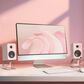 Kanto Elevated Desktop Speaker Stand for Small Speakers in Pink (Set of 2), , large