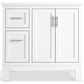 Kohler Quo 36" Single Bathroom Vanity in White with 3 cm Pure White Quartz Top and Oval Sink, , large