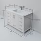 Lexora Home Jacques 48" Single Bathroom Vanity in White with 2 cm White Quartz Top and Rectangular Sink, , large