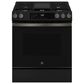 GE Appliances 2-Piece Kitchen Packages with 30" Slide-In Gas Range and 1.9 Cu. Ft. Over-the-Range Microwave Oven in Fingerprint Resistant Black Slate, , large