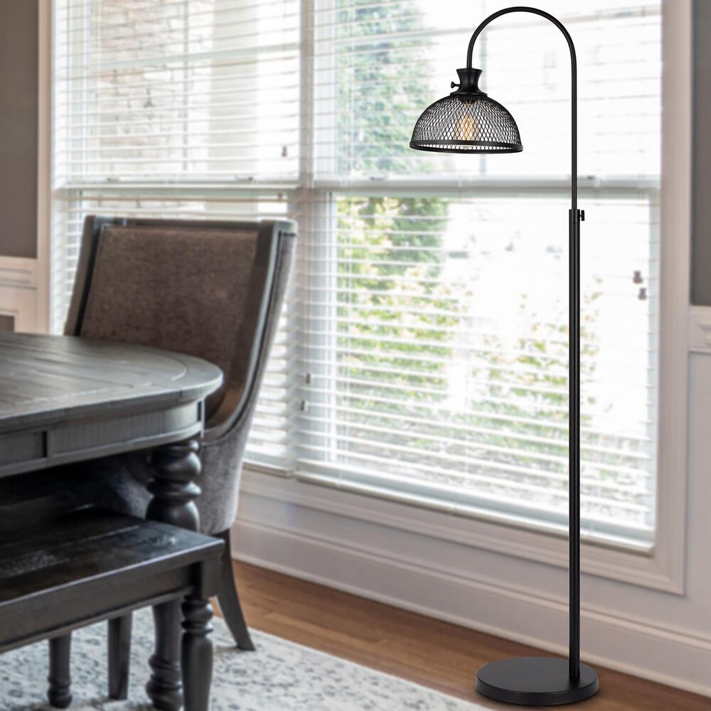 Cal Lighting Lewiston Adjustable Floor Lamp in Black, , large
