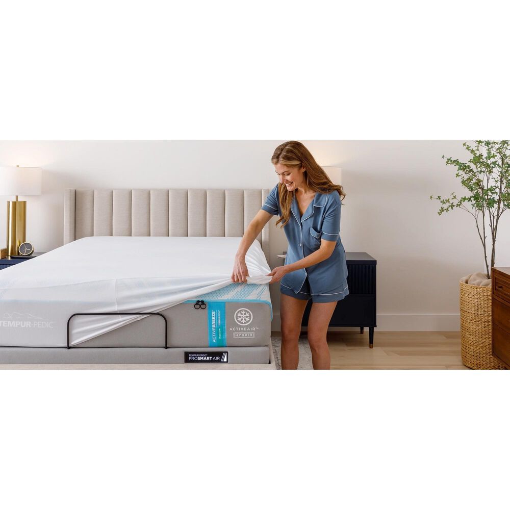 Tempur-Pedic Active Breeze Split California King Mattress Protector in White, , large