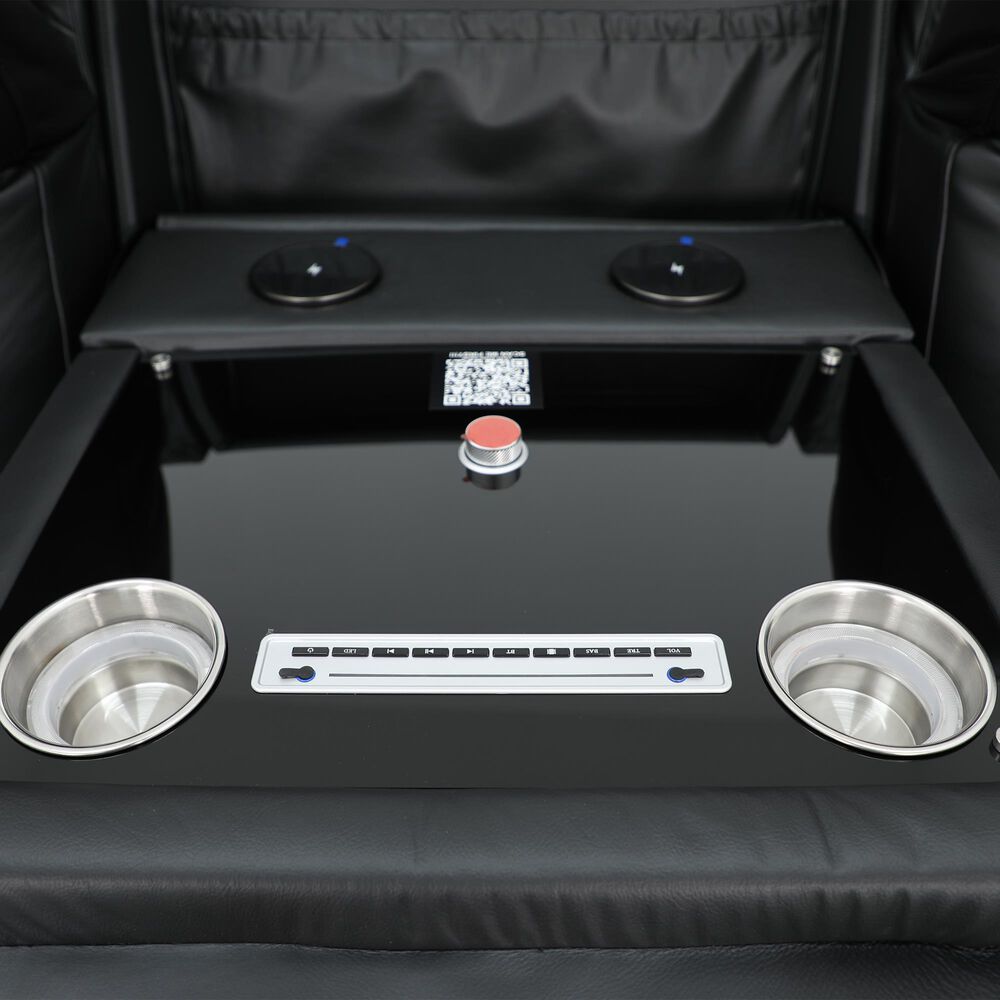 Somerset Home Catalina Power Reclining Sofa with Massage and Heat in Apollo Coal, , large