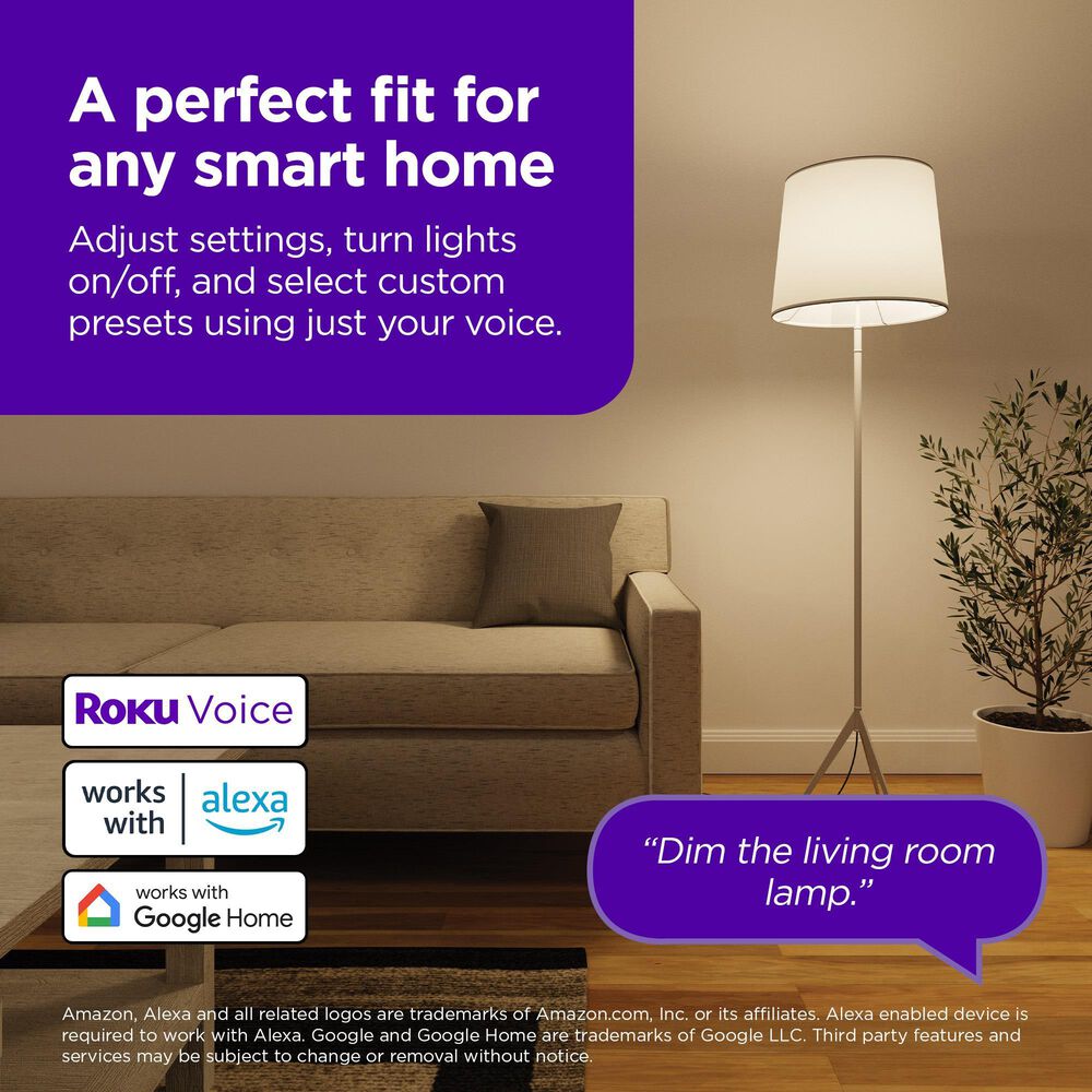 Roku 9.5-Watt Smart Bulb SE Dimmable A19 in White, , large