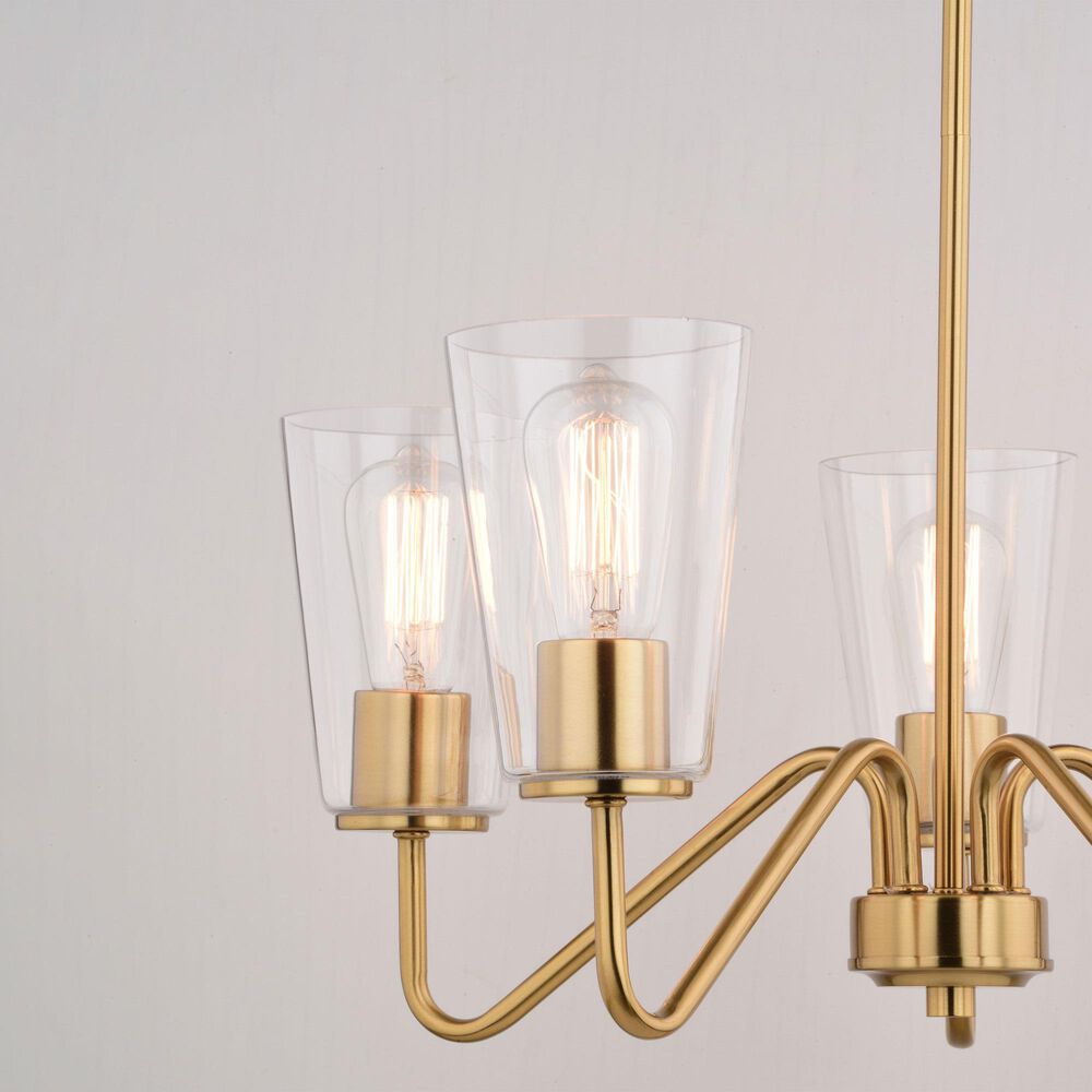 Vaxcel Beverly 5-Light Chandelier in Muted Brass, , large