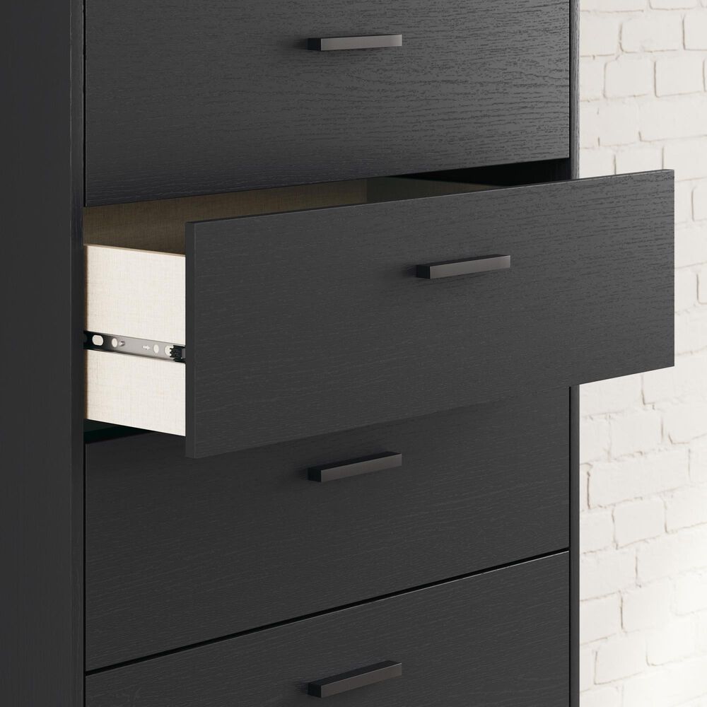 Ashley Socalle 5-Drawer Chest in Matte Black, , large