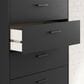 Ashley Socalle 5-Drawer Chest in Matte Black, , large
