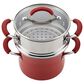 Rachael Ray 3-Quart Covered Steamer Set in Cranberry Red, , large