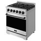 Thor Kitchen Gordon Ramsay 4.6 Cu. Ft. Professional Gas Range with Black Handle Kit in Stainless Steel, , large