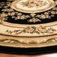 Safavieh Lyndhurst LNH218 8" Round Black and Ivory Area Rug, , large