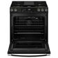 GE Appliances 30" Slide-In Front-Control Convection Gas Range in Fingerprint Resistant Black Slate, , large