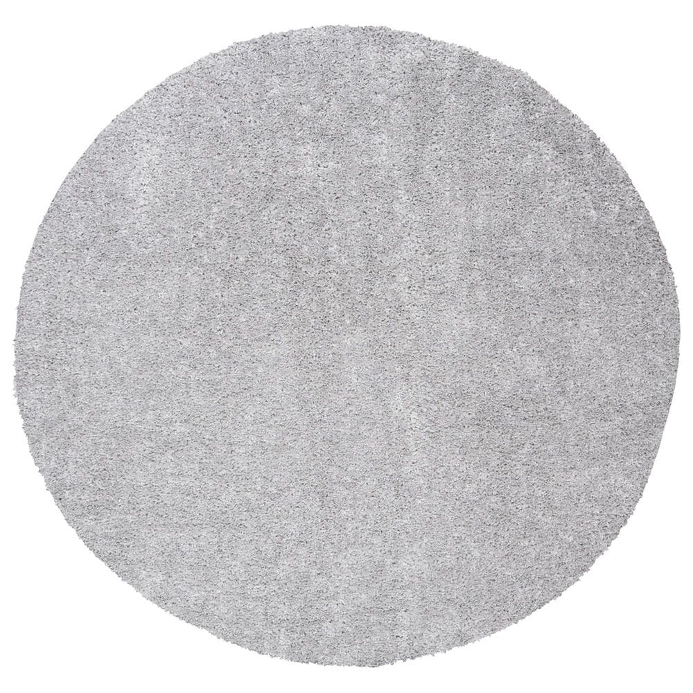 Safavieh August Shag AUG900G 8"6" Round Silver Area Rug, , large