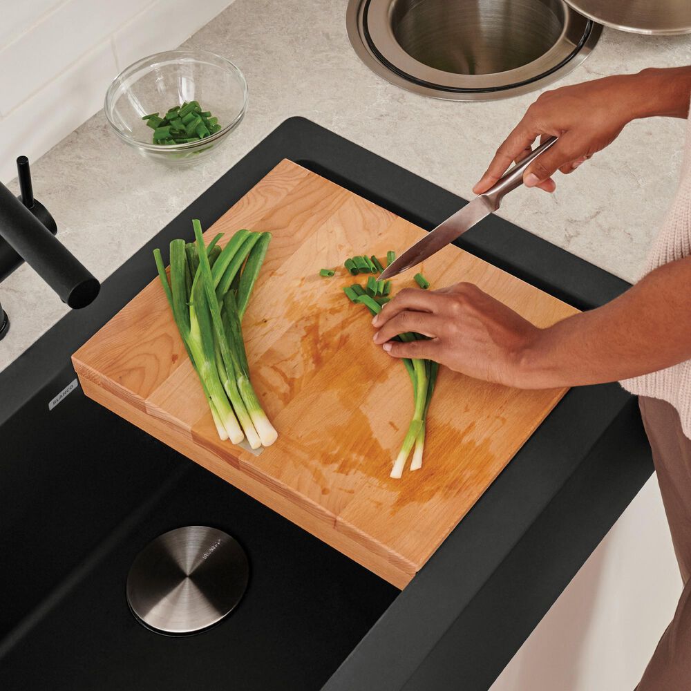 Blanco Ikon and Vintera Floating Cutting Board in Beech Wood, , large
