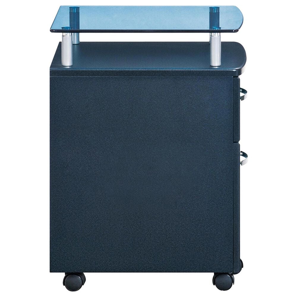 Rta Products Rolling File Cabinet with Glass Top in Graphite, , large