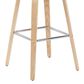 Armen Living Vienna Swivel Bar Height Stool with Gray Upholstery in Patterned Oak, , large