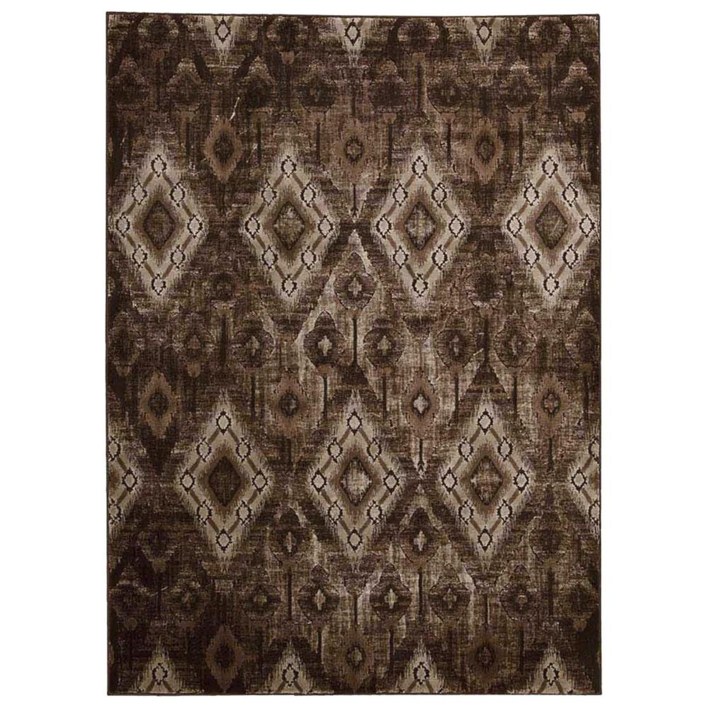 Nourison Karma KRM02 9'3" x 12'9" Chocolate Area Rug, , large