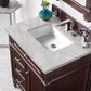 James Martin Vanities Brittany 30" Single Bathroom Vanity in Burnished Mahogany with 3 cm Victorian Silver Quartz Top and Rectangular Sink, , large