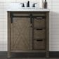 Lexora Home Marsyas 30" Single Bathroom Vanity in Rustic Brown with White Quartz Top and Rectangular Sink, , large