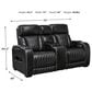 Ashley Boyington Power Reclining Loveseat with Console in Black, , large