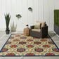 Nourison Aloha ALH19 7" x 10" Blue and Multicolor Indoor/Outdoor Area Rug, , large