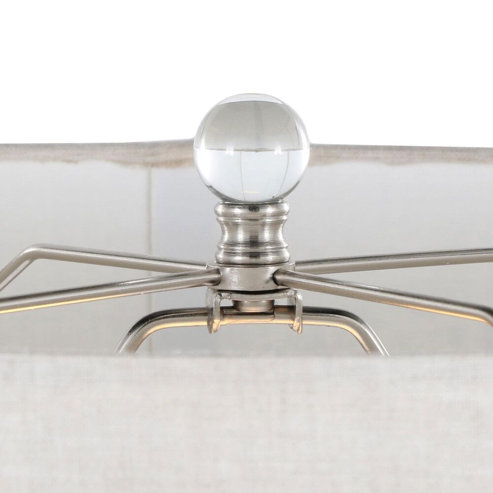 Grandview Gallery Onyx Ceramic Table Lamp in Dark Grey, Brushed Nickel and Clear, , large